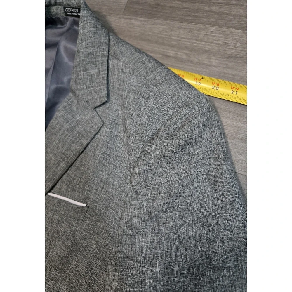 Coofandy Men's 1-Button Sports Coat Blazer Jacket Gray Size 3XL Pockets - Picture 10 of 14